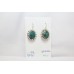 Earrings Women Solid 925 Sterling Silver Turquoise Gem Stone Handmade Gift D506